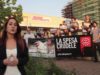 Attivisti di Animal Equality Italia protestano davanti a Eurospin