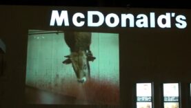 Mataderos en la fachada de McDonald's